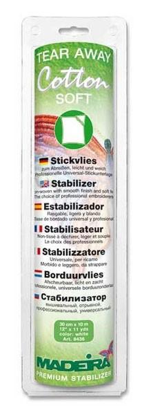 Madeira Cotton Soft Tear Away Stabilizer - 12 Inch X 11 Yards Black