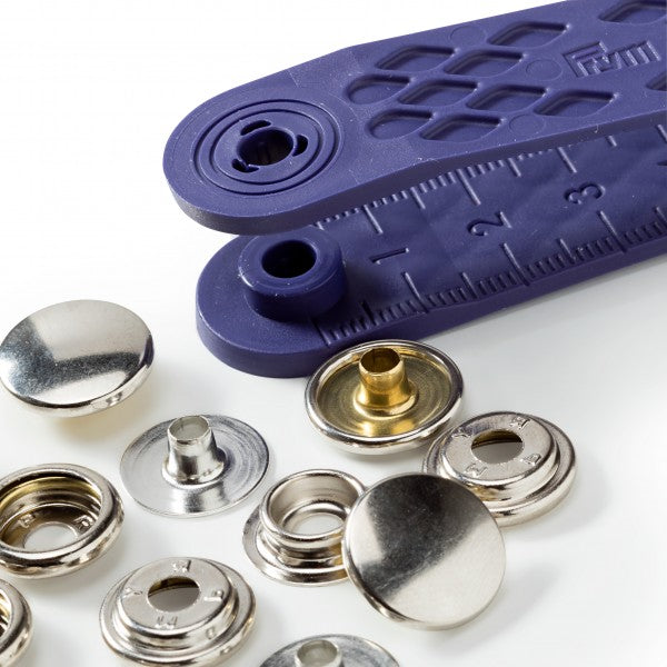 Prym Snap Fasteners in Silver, 15mm x 10pc. N. Jefferson Ltd.