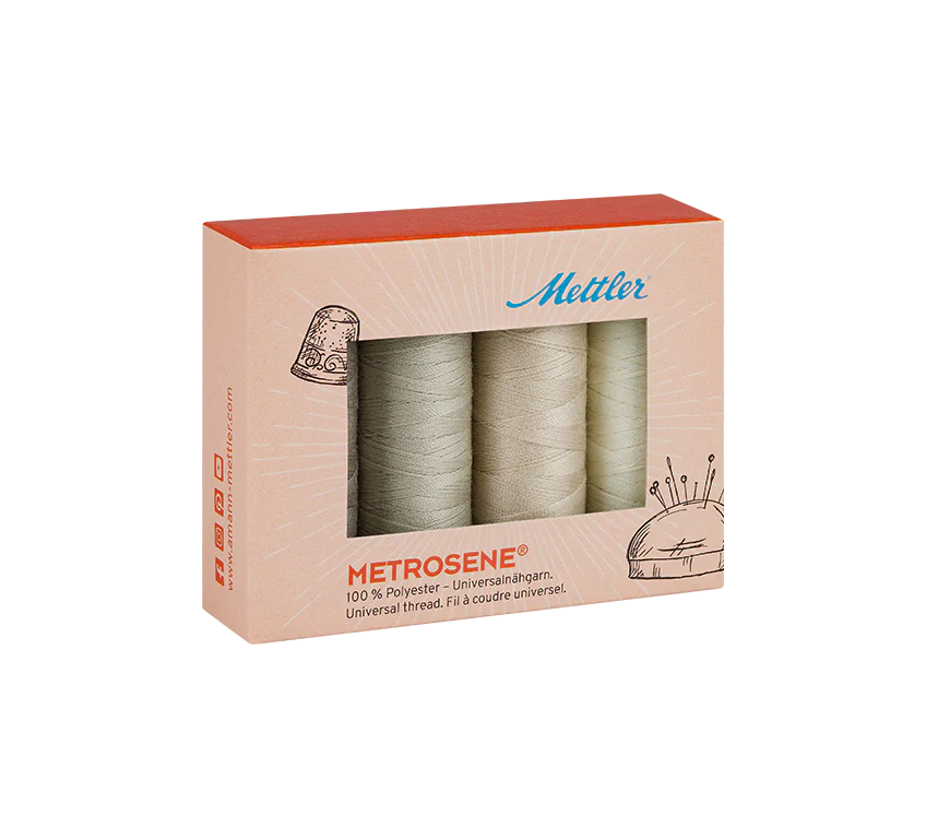 Metrosene Powder Mettler Metrosene 4 Spool Thread Gift Pack - Beige – N. Jefferson Ltd.