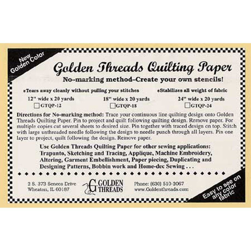 Golden Threads Quilting Paper, 24