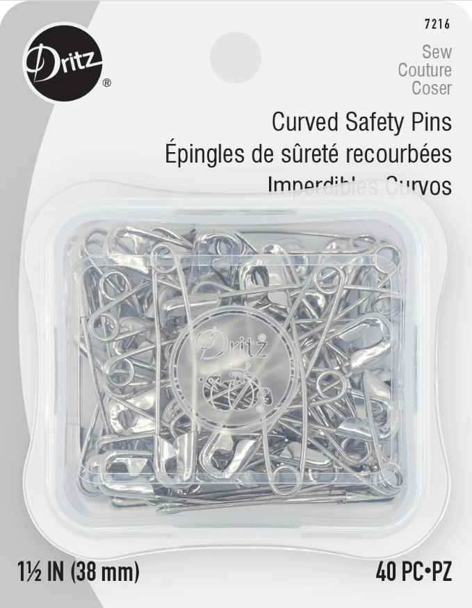 Curve Ribbon Pin Dritz Curved Safety Pins, 38mm x 40 Count – N. Jefferson Ltd.