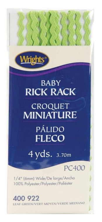 Wrights Wrights Baby Rick Rack, 100% Polyester, 6mm x 3.70M #109400 – N ...