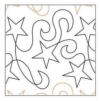 Star Dance, 8.5” Wide Longarm Pantograph Pattern (Single Row), 144” Long Star Dance, 8.5” Wide Longarm Pantograph Pattern (Single Row), 144” Long