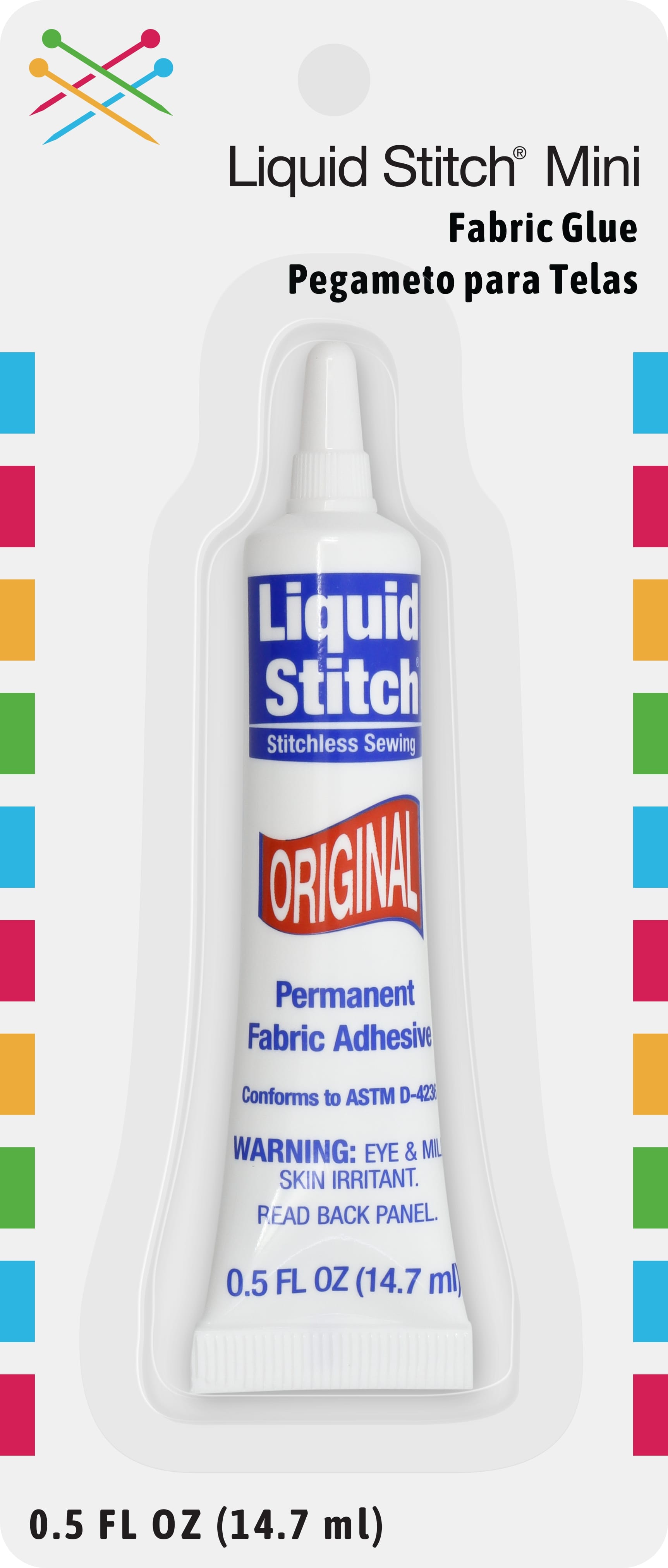 Liquid Stitch Mini Fabric Glue Prym Care Repair 0.5 Fluid Oz Permanent  Adhesive for sale online