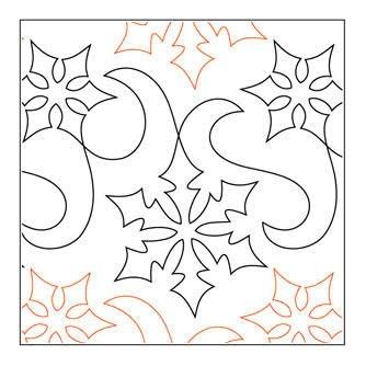 Snow Winds, 12” Wide Longarm Pantograph Pattern (Single Row), 144” Long Snow Winds, 12” Wide Longarm Pantograph Pattern (Single Row), 144” Long