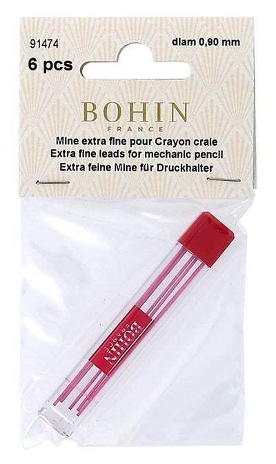 Bohin Bleistiftmine – 0,9 Mm, Pink, In Blisterverpackung