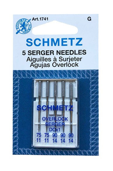 Schmetz Overlock Machine / Serger Needles, 2 Sizes / 5 Count (75/11 x ...